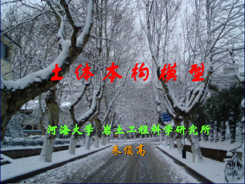 土体本构模型-高等土力学2014