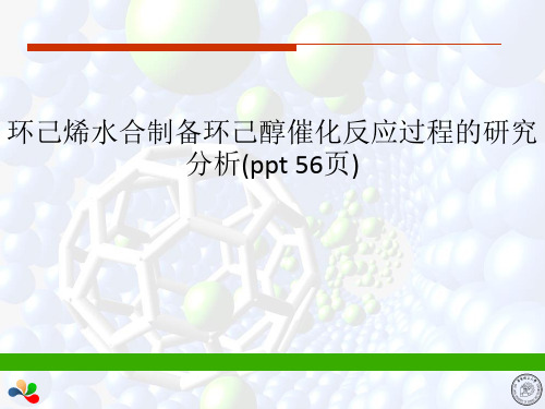 环己烯水合制备环己醇催化反应过程的研究分析(ppt 56页)