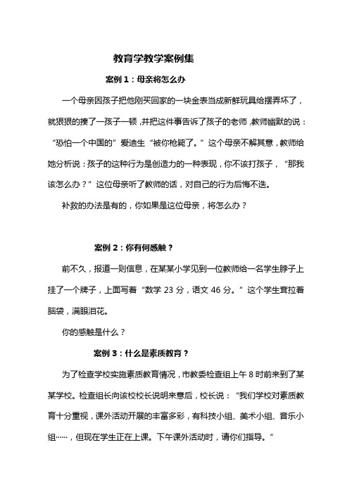 教育学教学案例集