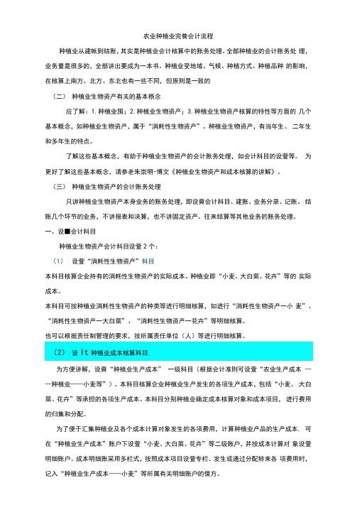 农业种植企业财务核算规范---很详细