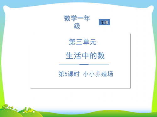 北师大版一年级下册数学习题课件-第三单元第5课时 小小养殖场.ppt