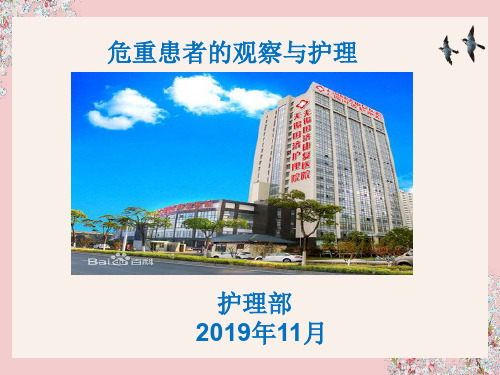 危重患者的病情观察与护理ppt课件