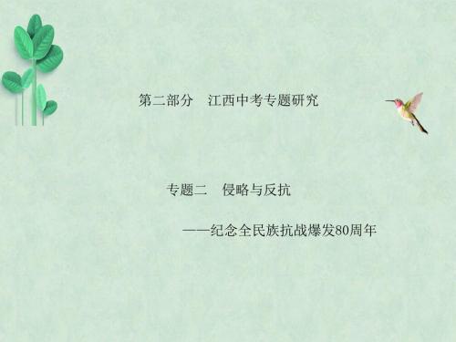 2018江西中考历史复习专题二：侵略与反抗课件 人教版
