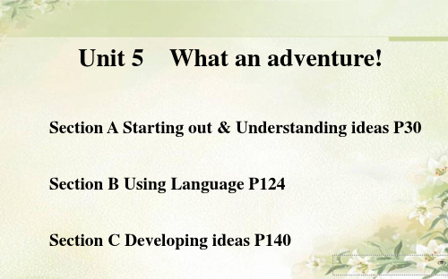 新教材外研版高中英语必修第三册Unit5 What an adventure!精品教学课件