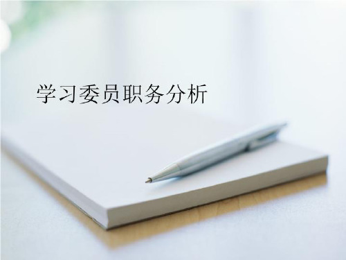 学习委员职务分析-PPT课件