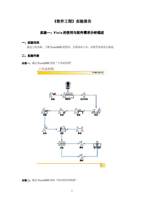 实验二：Visio的使用与软件需求分析描述