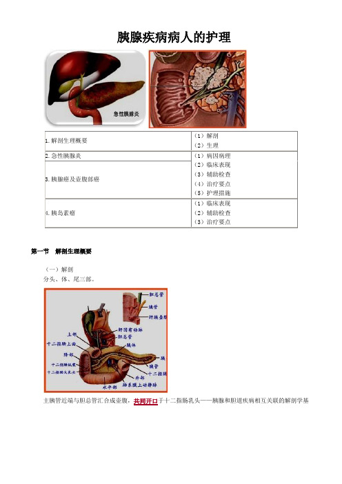 外科护理学图文讲义-胰腺疾病病人的护理