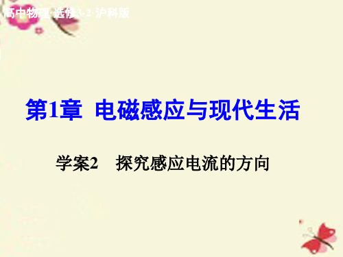 沪科版高中物理选修(3-2)第1章《探究感应电流的方向》ppt课件