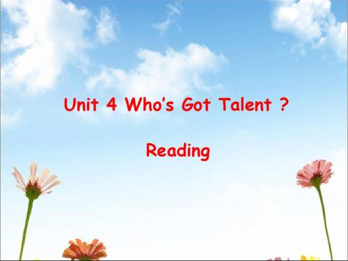 人教版英语八上Unit 4 What’s the best movie theater？Section B(Reading：Who’s Got Talent？