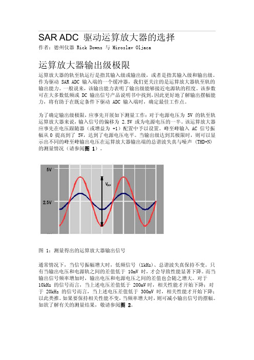SAR ADC 驱动运算放大器的选择