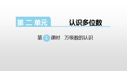 苏教版四年级数学下册课件第二单元认识多位数