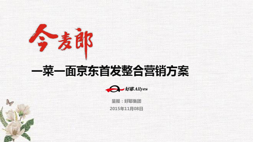 今麦郎一菜一面京东首发整合营销方案