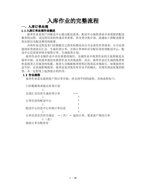 入库作业完整操作流程
