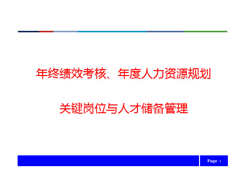 人才储备管理与关键岗位