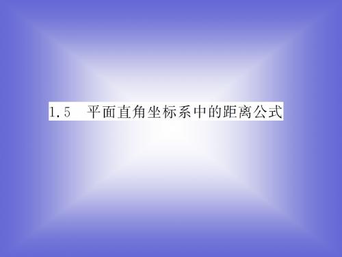 第一部分   第二章   §1    1.5   平面直角坐标系中的距离公式