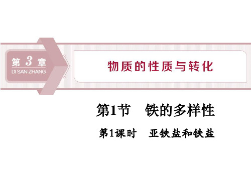 《铁的多样性》物质的性质与转化(第1课时亚铁盐和铁盐)ppt课件