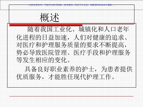 护士职业素养总结课件