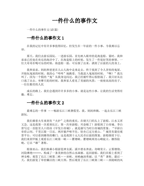 一件什么的事作文