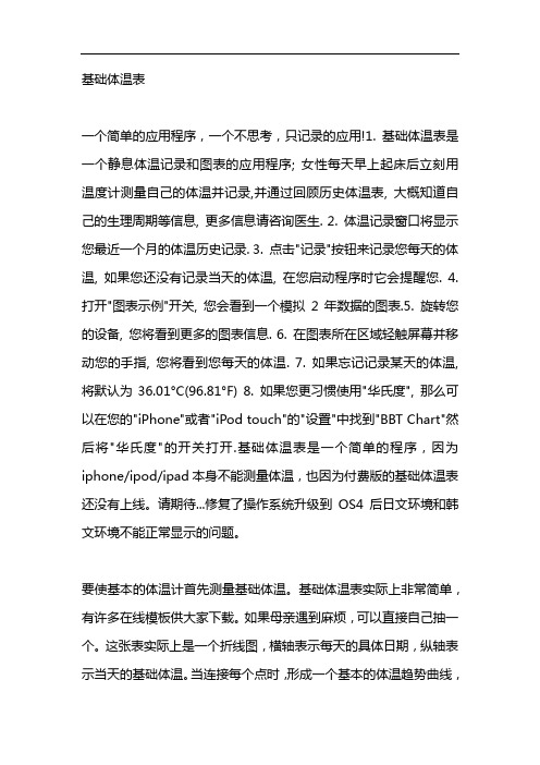 基础体温表