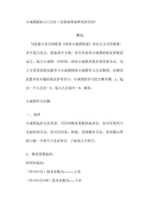 小成图最快入门方法