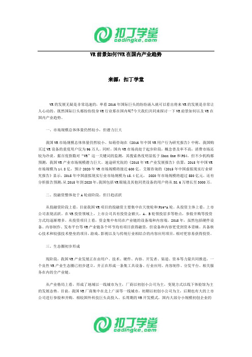 VR前景如何