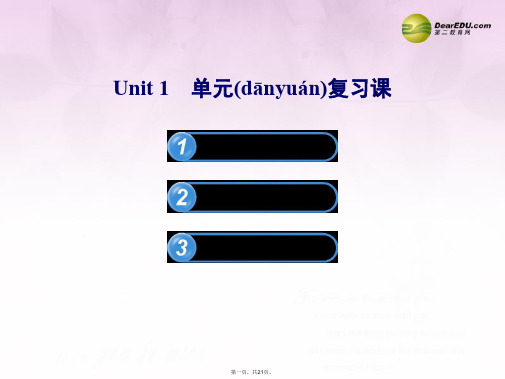 九年级英语下册 Unit 1 You Can Write Poetry单元复习课件 冀教版