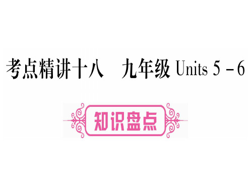 中考英语云南专用教材系统复习课件：考点精讲18 (共73张PPT)