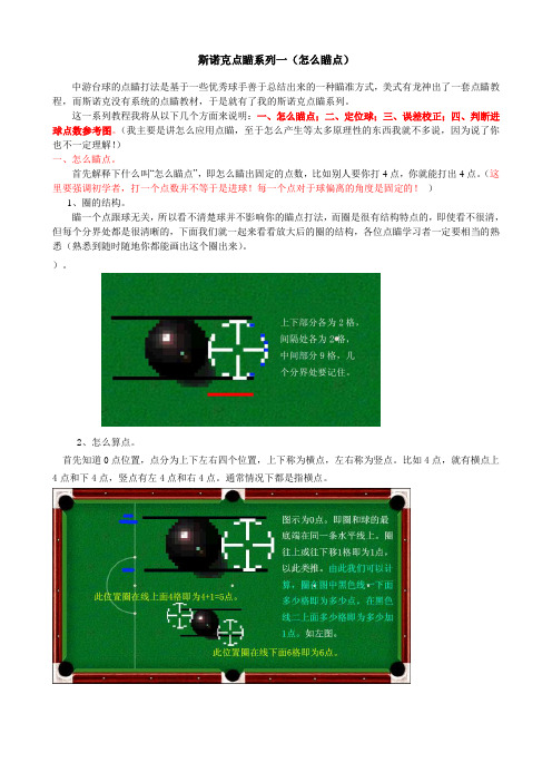 斯诺克点瞄系列一(怎么瞄点)
