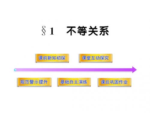 3.1不等关系 课件(北师大版必修五)
