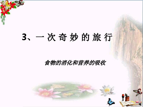 (精选)四年级科学上册2.3《一次奇妙的旅行》 优秀课件1大象版