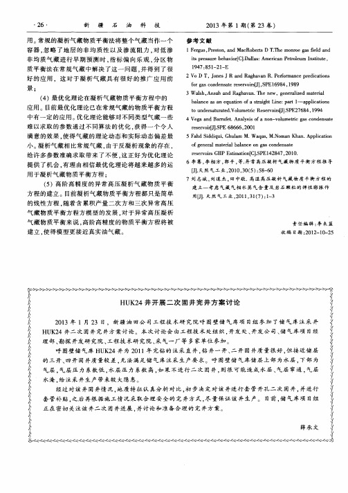 HUK24井开展二次固井完井方案讨论