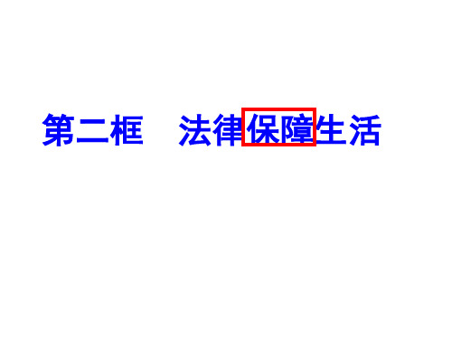 人教部编版七年级道德与法治下册课件：法律保障生活