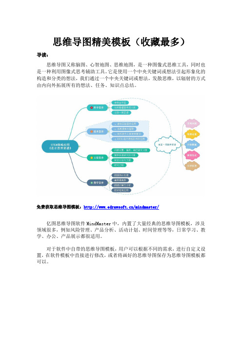 思维导图精美模板