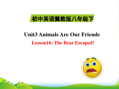 冀教版八年级英语下册Unit3 Animals Are Our FriendsLesson16