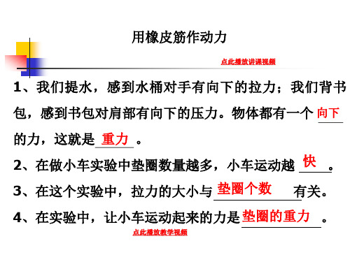 最新教科版小学五年级科学上册《用橡皮筋做动力》精品课件