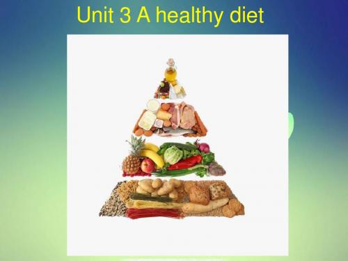 牛津译林版六年级英语下册Unit3 A healthy diet 课件