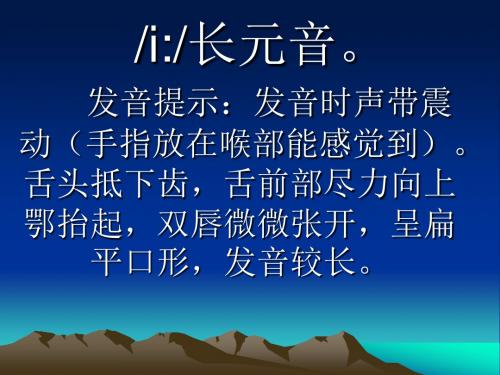单元音音标