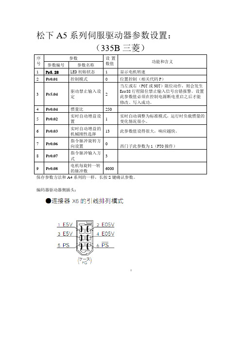 松下A5系列参数(335B)