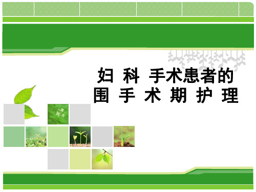 妇科腹部手术的围手术期护理ppt课件精品文档