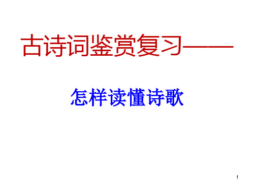 2021届高考古诗词鉴赏复习 课件(50张PPT)