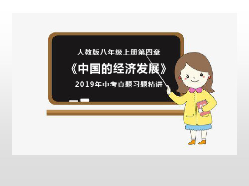 人教版八年级上册第四章《中国的经济发展》2019年中考真题习题精讲共38张PPT