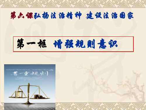 第六课第一框增强规则意识