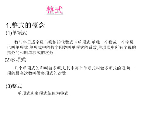 初三复习-2.整式[下学期]--北师大版(201911新)