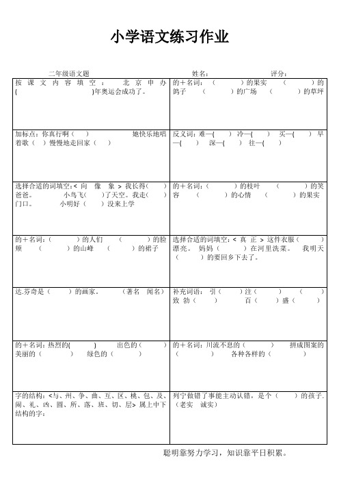 小学二年级语文阶段测试VI (79)