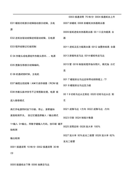 基士得耶故障代码