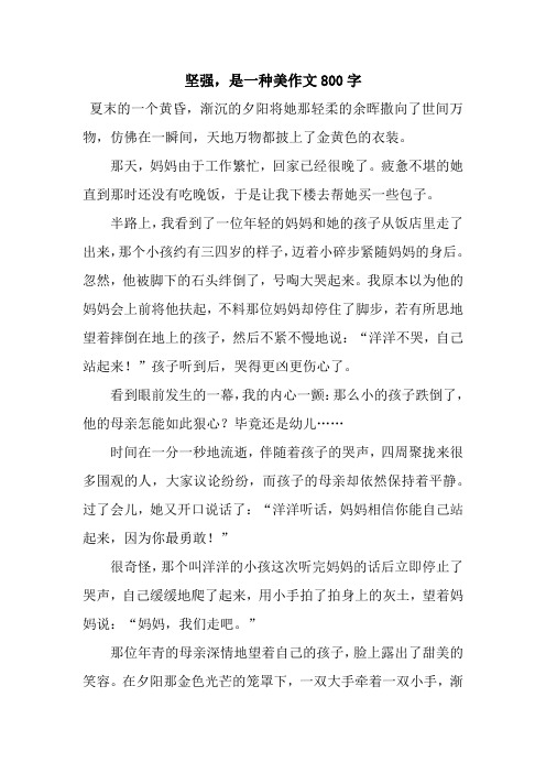 坚强,是一种美作文800字