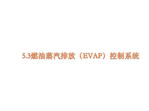燃油蒸汽排放(EVAP)控制系统 