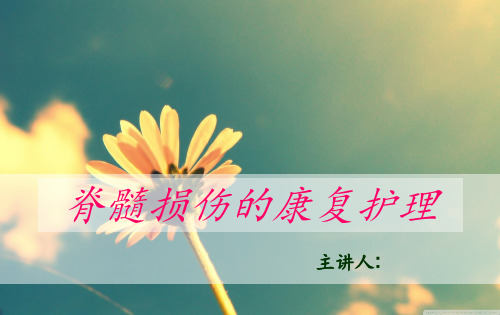 脊髓损伤业务学习 ppt课件