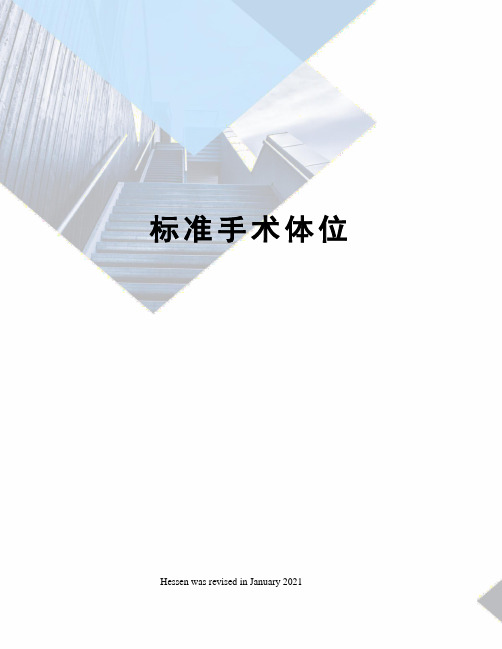 标准手术体位
