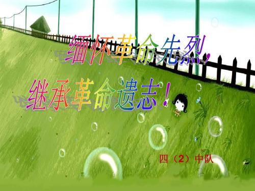 继承革命遗志_缅怀革命先烈主题班会ppt1